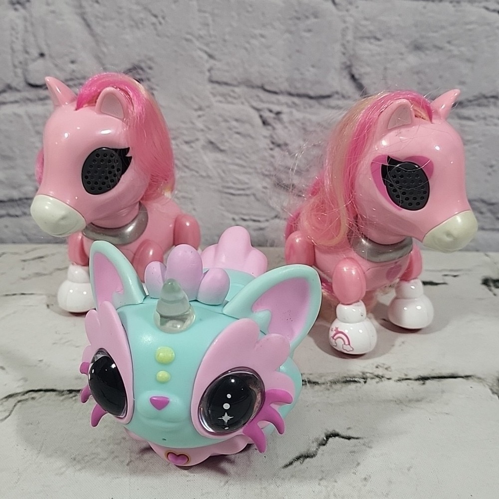 Zoomer Zups‎ Pretty Ponies Pixie Bells Lot Of 3 Electronic Interactive Toys